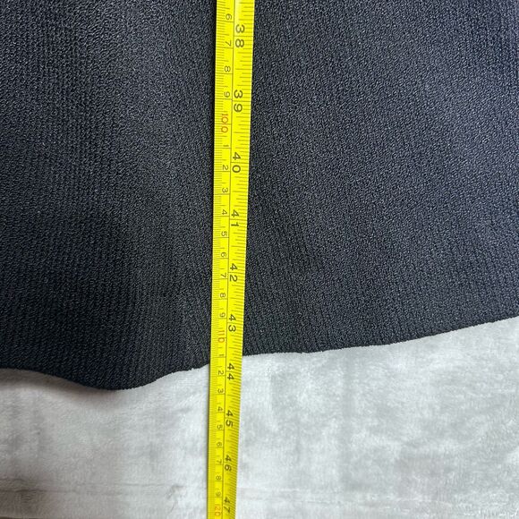 VTG St John Dress Size S Black Santana Knit Midi Dog Show Victorian Old Money - Picture 12 of 14